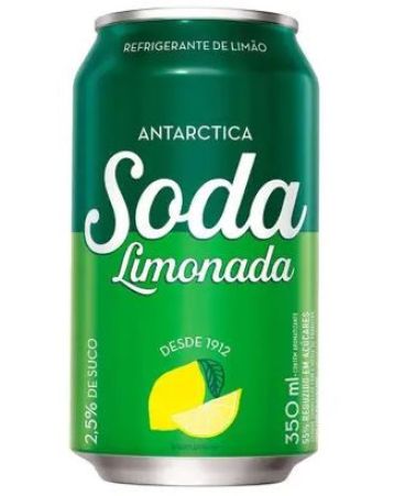 Refrigerante Soda Limonada Antarctica lata 350ml