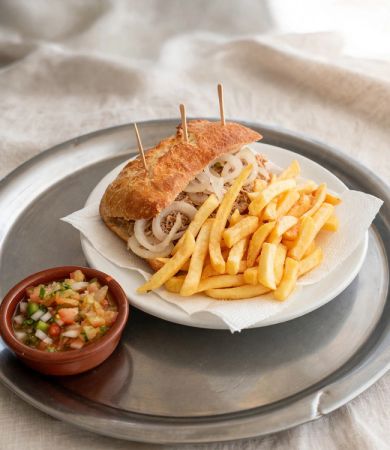 Baguete no Prato - Pernil