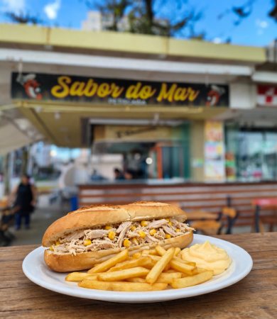 Baguete no Prato - Frango