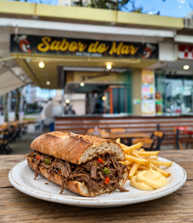 Baguete no Prato - Carne Louca